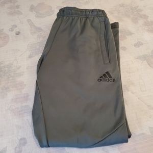Adidas Green Polyester Tapered Track Pants